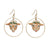 Goat Head Hoop Drop Earrings