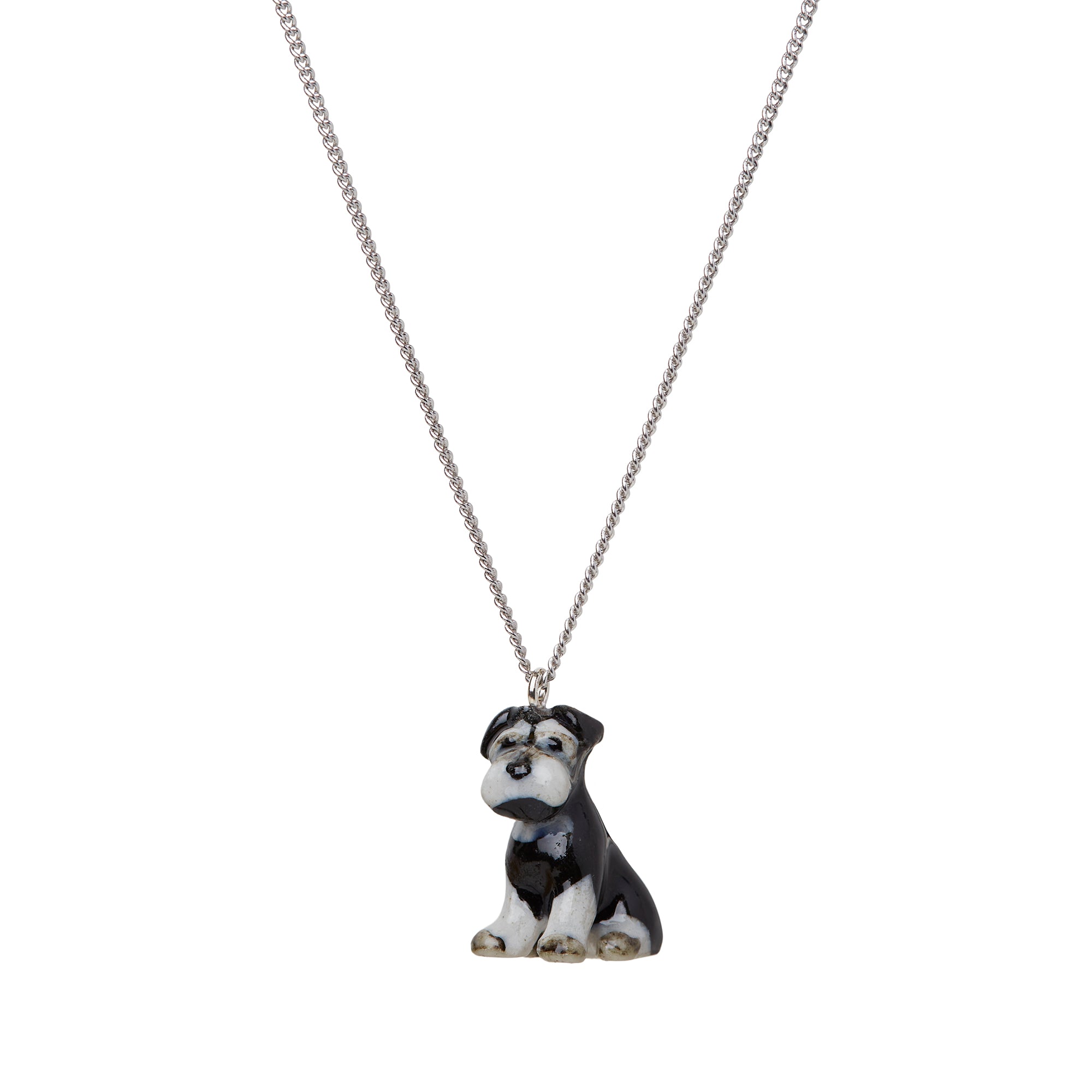 Tiny Sitting Schnauzer Necklace