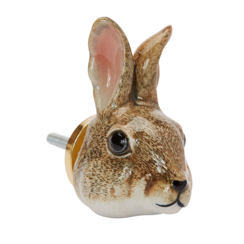 Brown Bunny Head Doorknob