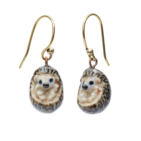 Baby Hedgehog Hook Earrings