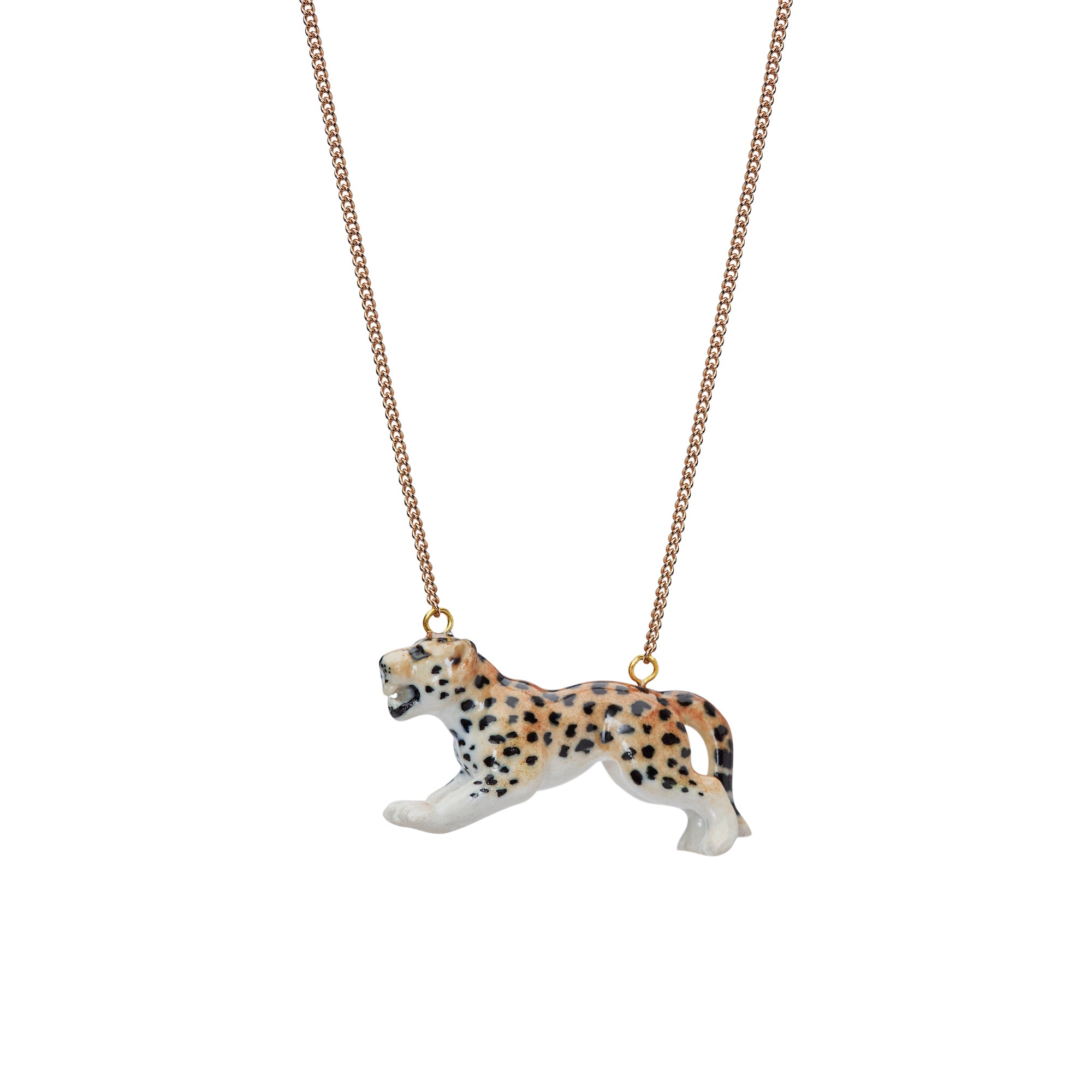 Leaping Leopard Necklace