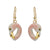 Pastel and Gold Flamingo Head Earrings