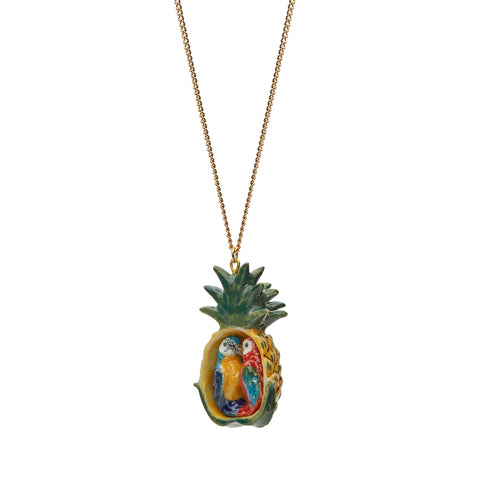 Parrots in Pineapple Necklace