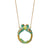 Jade Kissing Loop Tail Birds Necklace