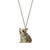 Sitting Grey Frenchie Necklace