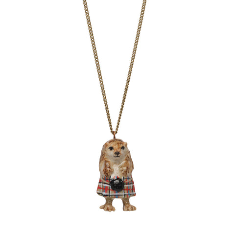 Kilted Hedgehog Necklace