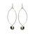 Oval Drop Badger Head Earrings