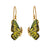 Closed Wing Butterfly Hook Drop Earrings