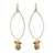 Oval Drop Cute Brown Bunny Earrings