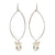 Oval Drop Cute White Bunny Earrings