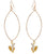 Oval Drop Banana Earrings