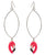 Oval Drop Flamingo Head Earrings