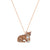 Lying Ginger Cat Necklace