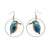 Kingfisher Hoop Drop Earrings