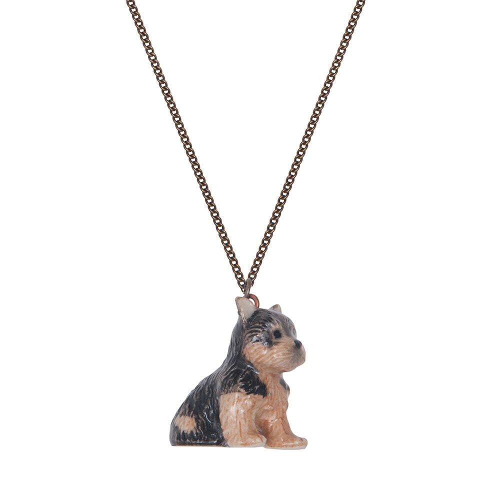 Tiny Yorkie Puppy Necklace