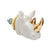 White and Gold Rhino Head Doorknob